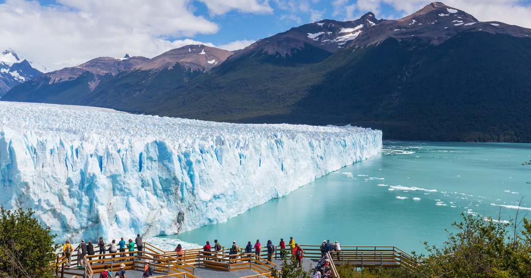 Patagonia views of Perito Moreno glacier in El Calafate, Argentina
