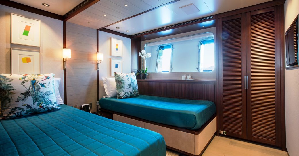 Twin cabin onboard charter yacht MOKA
