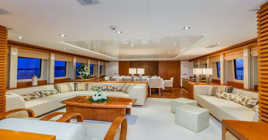 main salon on motor yacht agram