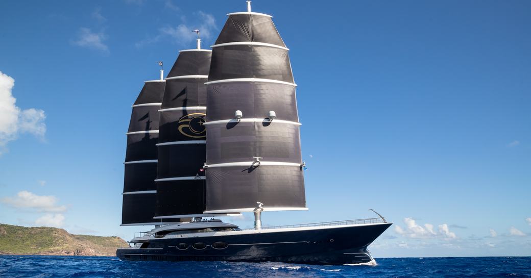 Charter yacht BLACK PEARL at anchor