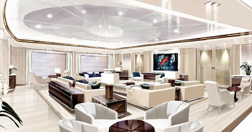 main salon of luxury yacht opari