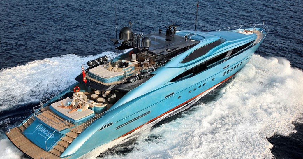 motor yacht 'Blue Ice' cruising