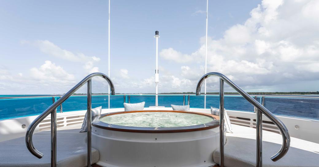 Luxury yacht charter CAPTAIN MORGAN III deck Jacuzzi