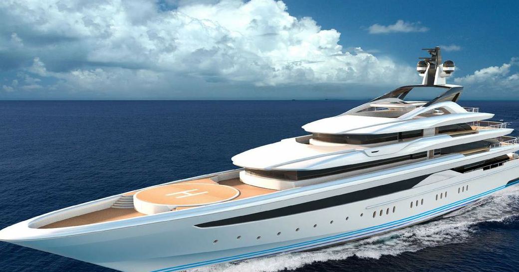 superyacht o'pari rendering underway