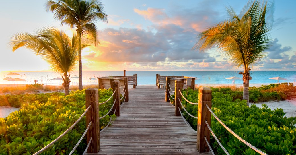 Beachfront view of the Bahamas