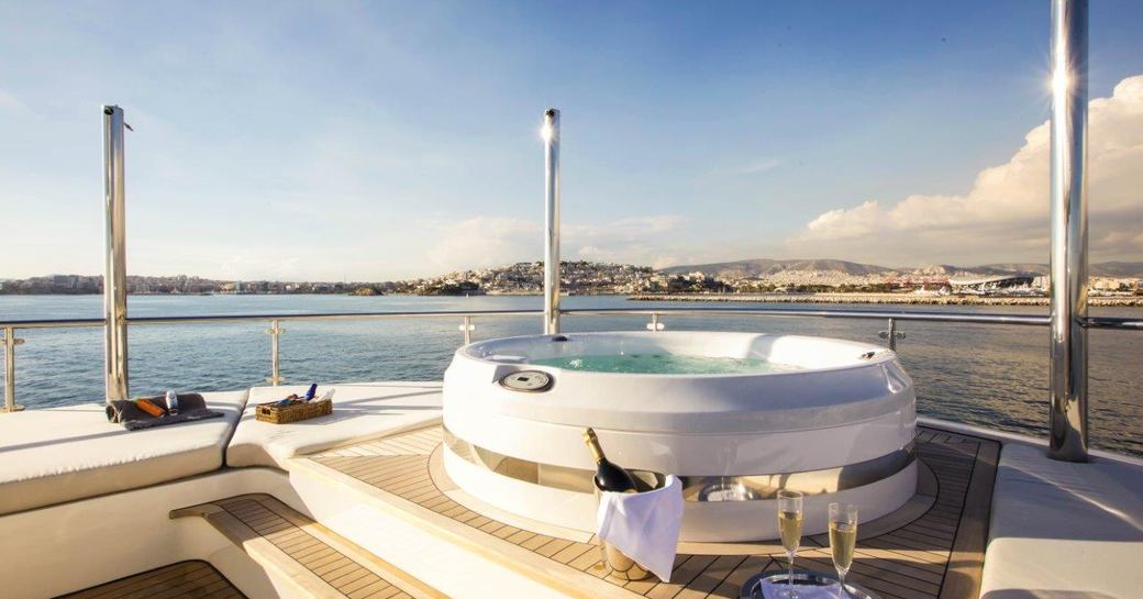 ASPIRE yacht jacuzzi pool on sundeck