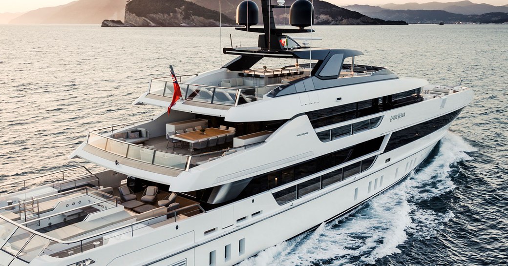 lady lena luxury yacht underway