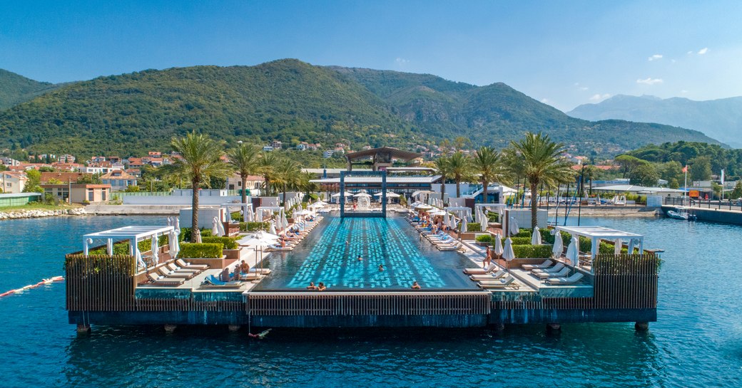 Infinity pool in Porto Montenegro