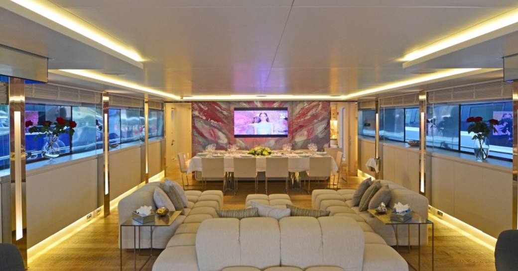 The new main salon on BARENTS SEA offers a better layout for charter guests