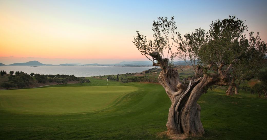 Sunset over the Romanos, Costa Navarino in Greece