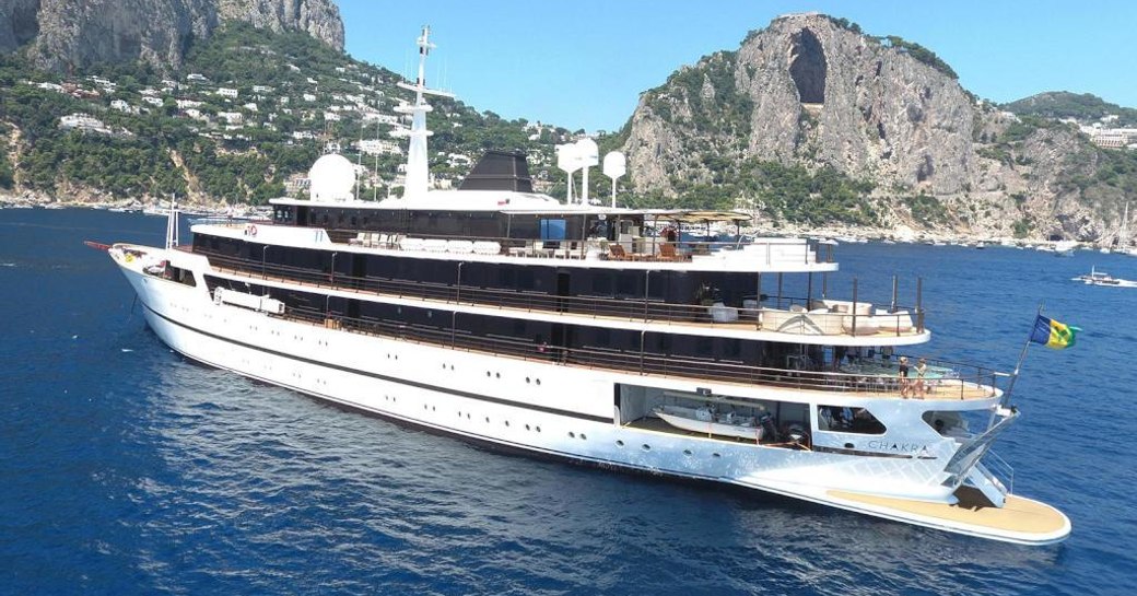 Superyacht CHAKRA whilst underway