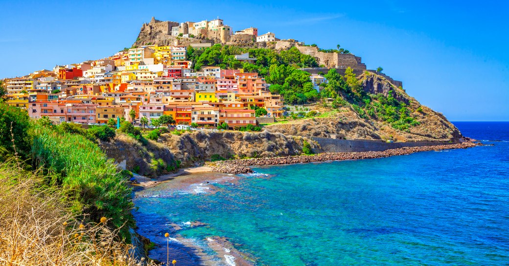 Beautiful bay in Castelsardo town in Sardinia