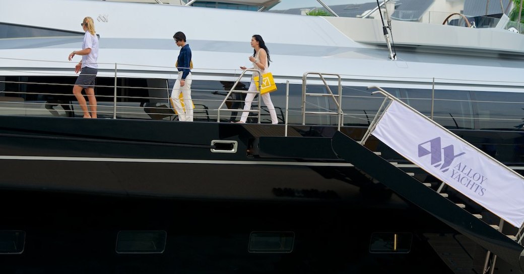 Vertigo charter yacht at Singapore yacht show