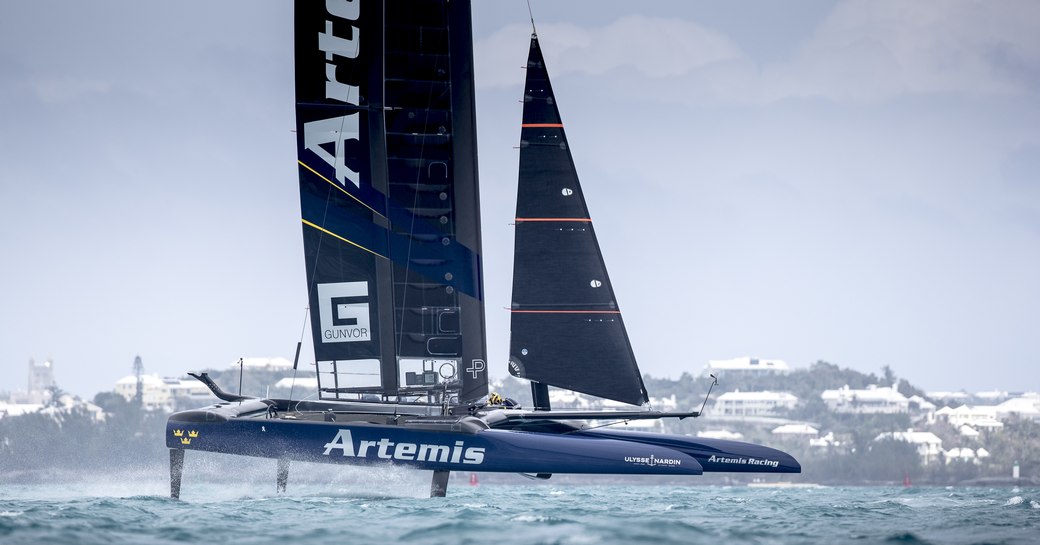 Artemis Racing of Sweden competing in the America's Cup 2017