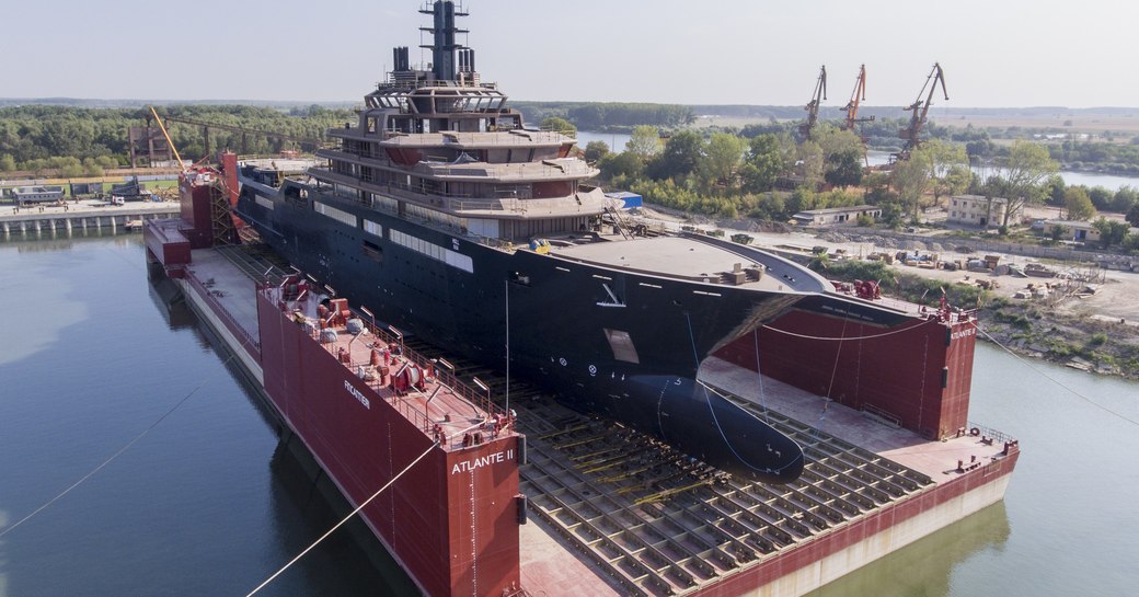 Superyacht REV prepares to launch at VARD