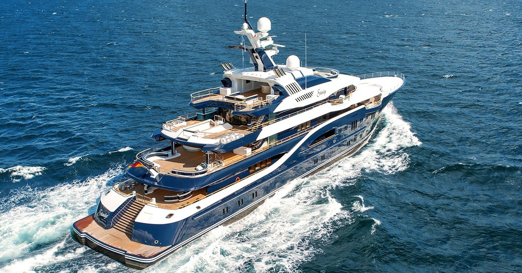 Lurssen charter yacht SOLANDGE underway