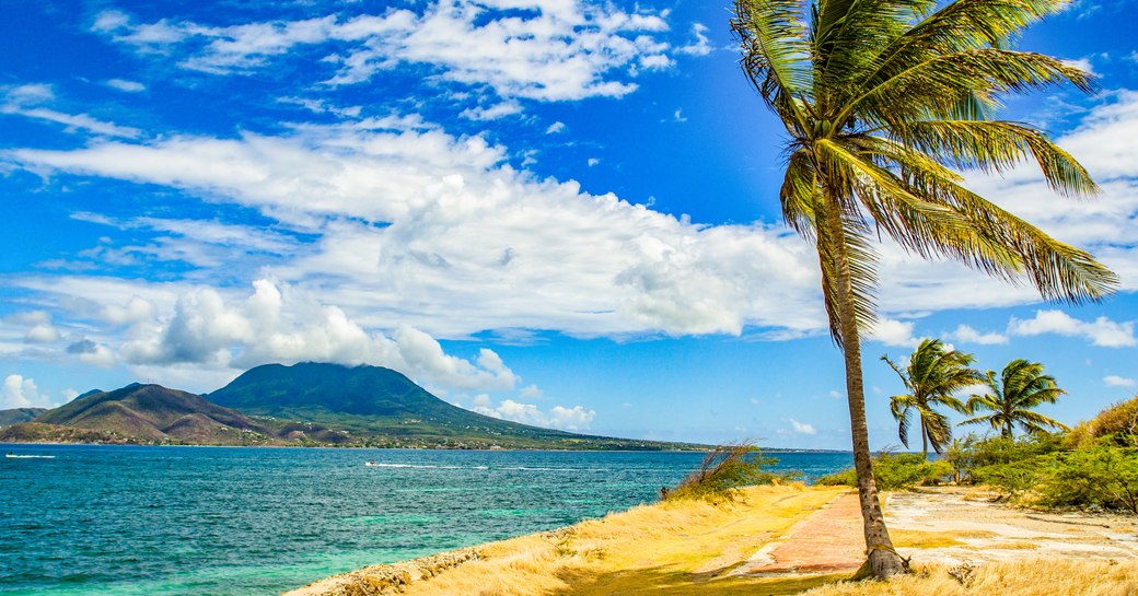 Cockleshell Bay and Nevis Peak, St Kitts