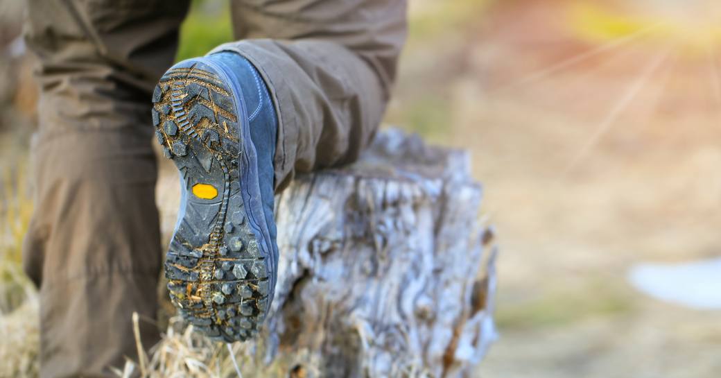 Hunter shoes in the wood. They're wearing them, young man.