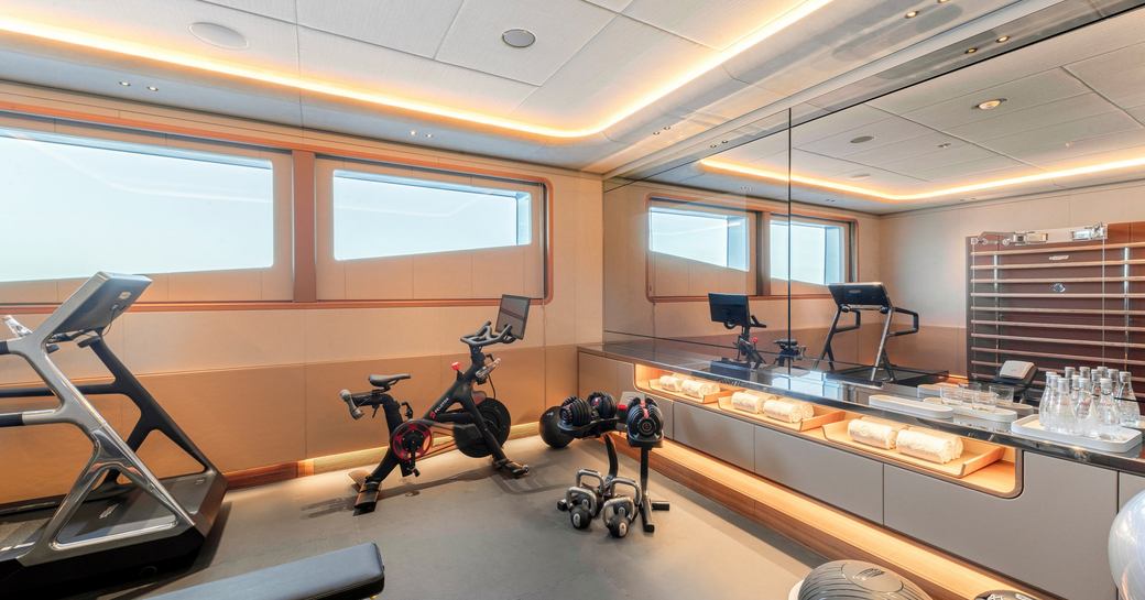 Kensho gym onboard the luxury superyacht