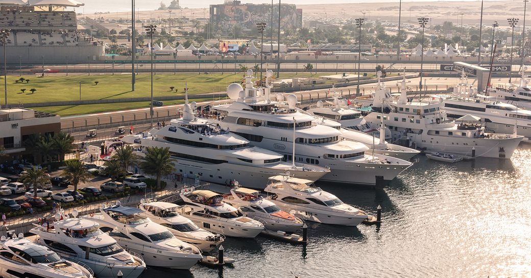 Superyachts docked in Abu Dhabi