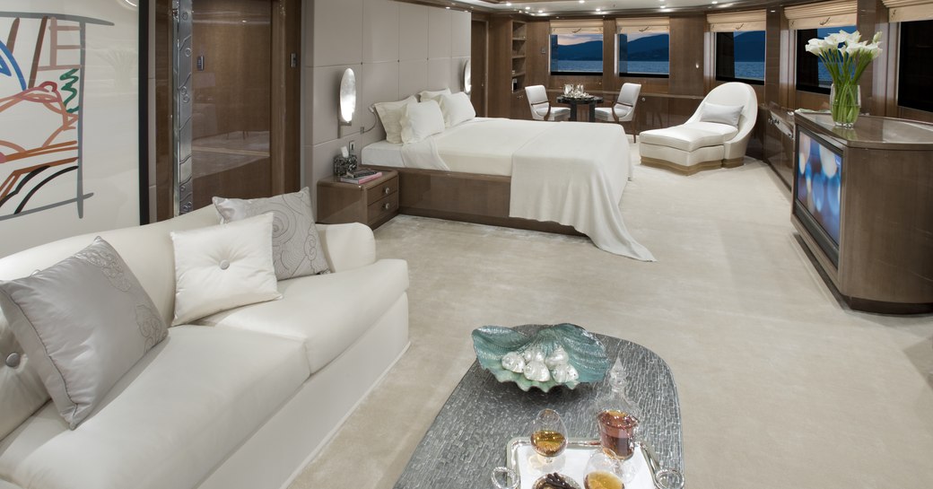 Beyonce might have stayed in the luxurious master stateroom on board charter yacht 'Alfa Nero'