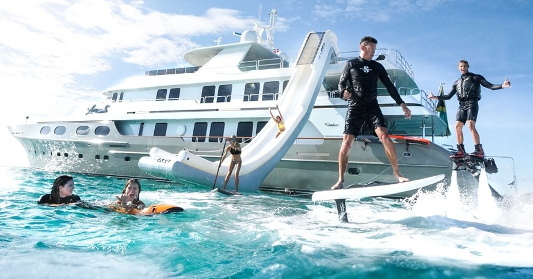 Toys on board a charter yacht 