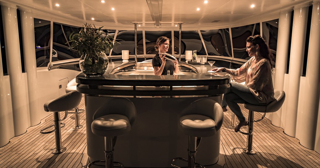 wet bar on catamaran spirit