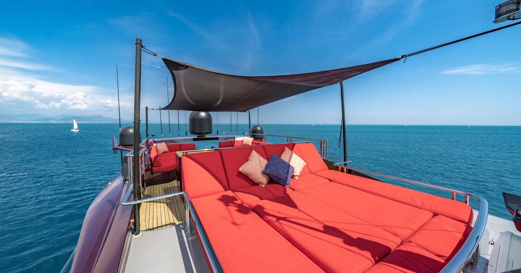 sunbeds onboard motor yacht kjos