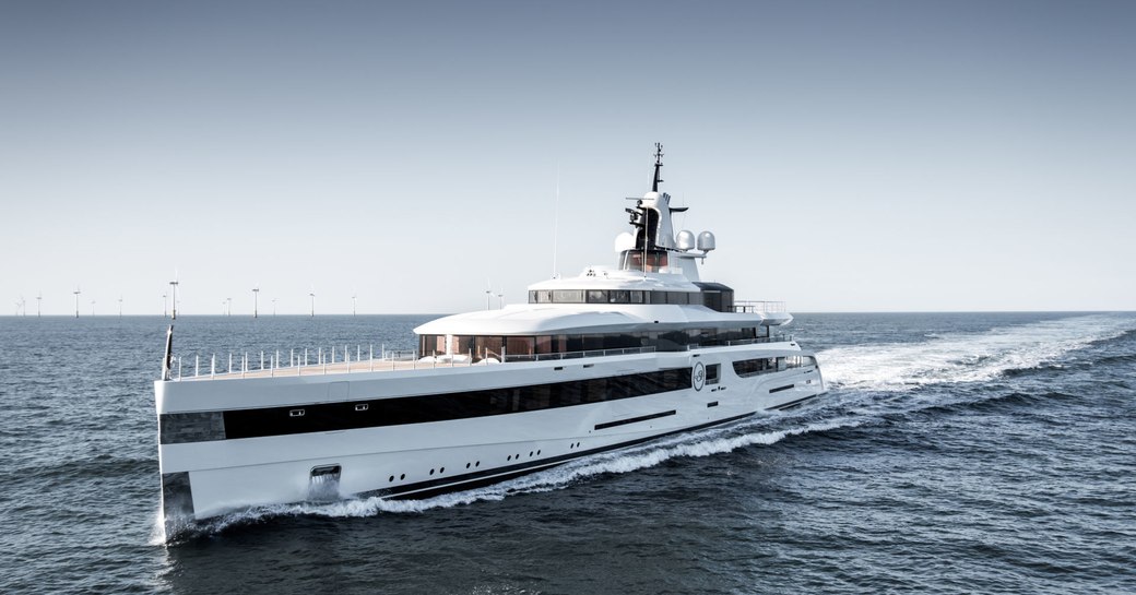 Feadship mega yacht Lady S underway