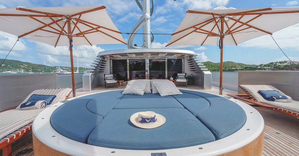 Superyacht charter MALTESE FALCON sun pad