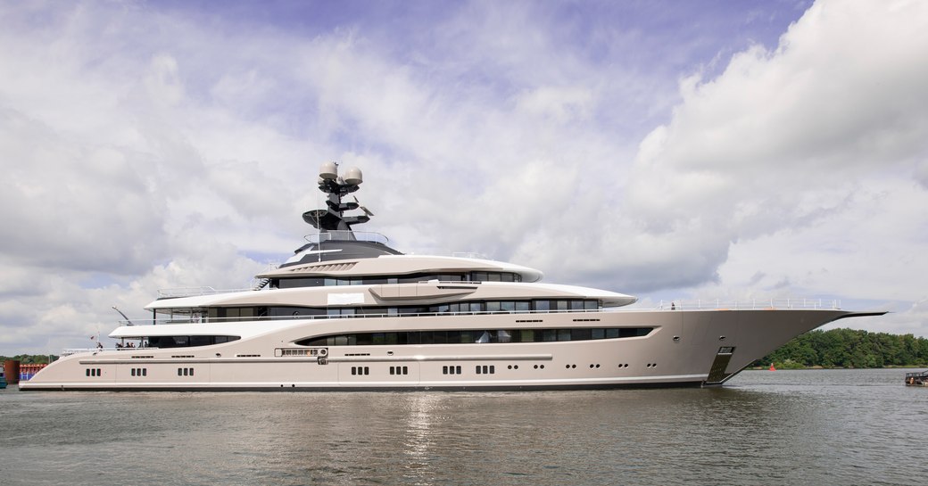 Impressive profile of new Lurssen superyacht 'Kismet'