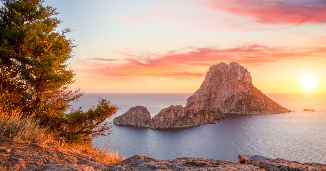 Rocky island of Es Vedra in Ibiza