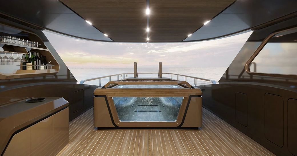 Deck Jacuzzi onboard superyacht charter RAJA²