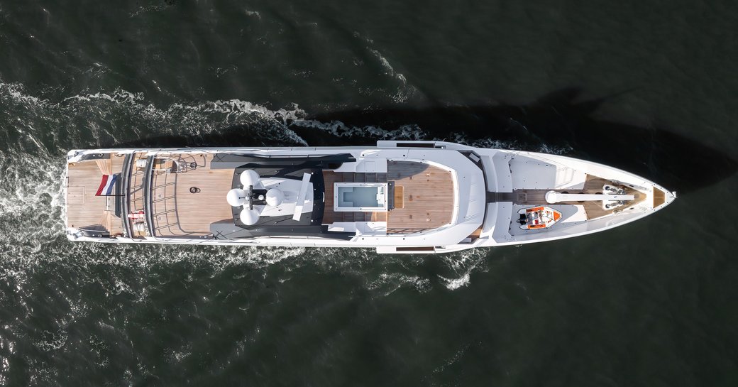 Amels 60 yacht on sea trials