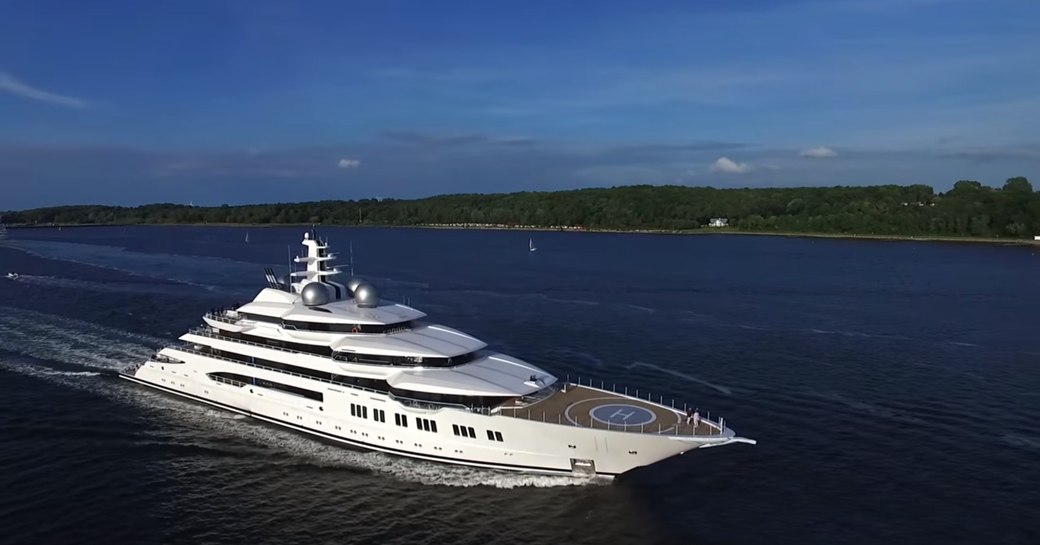 Lurssen superyacht AMADEA underway