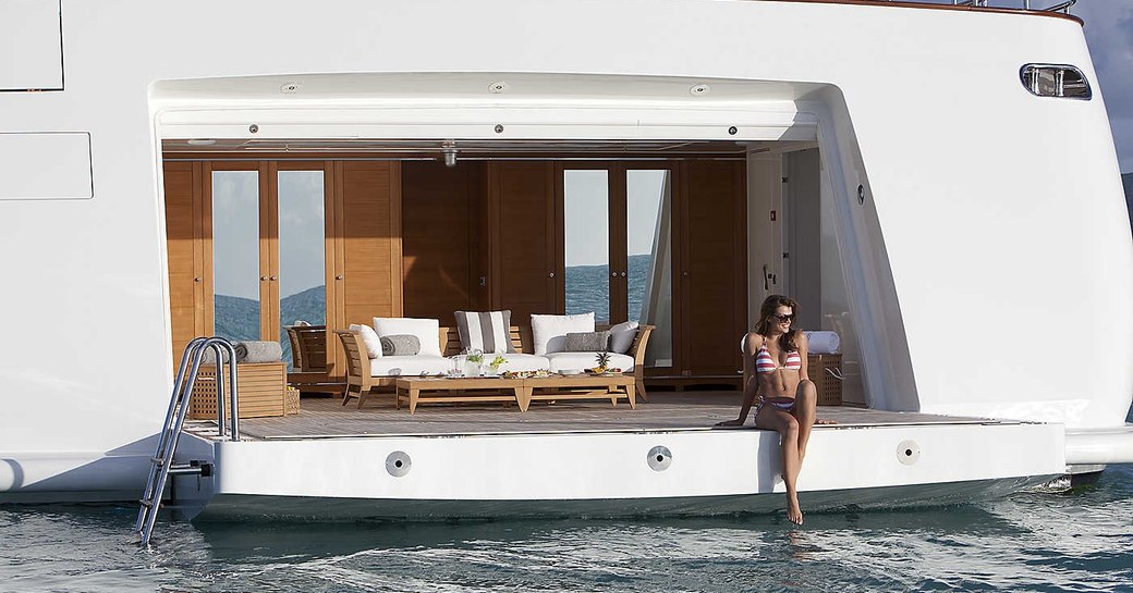 Beach club on Superyacht Seanna