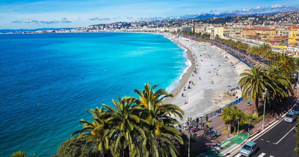 Bay and promenade in the South of France