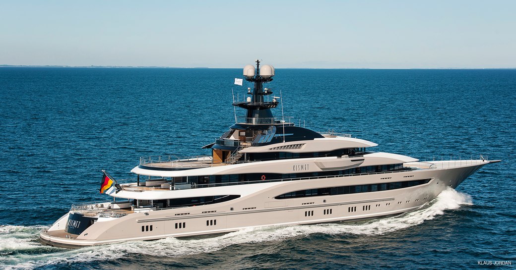 Superyacht KISMET undergoing sea trials in August 2014