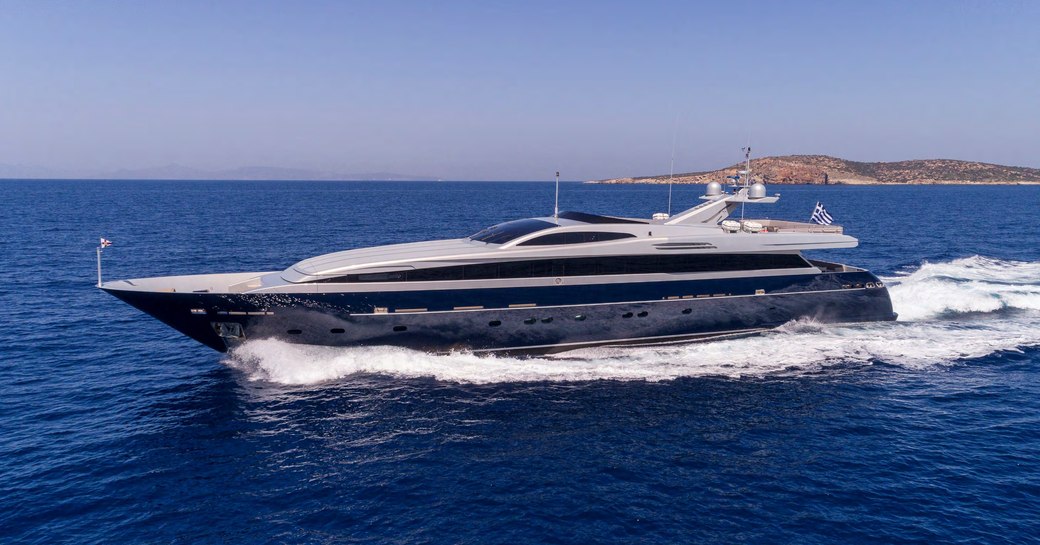 Superyacht BILLA whilst underway