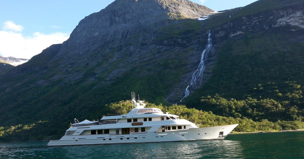 Superyacht DAYDREAM in the Norwegian Fjords.