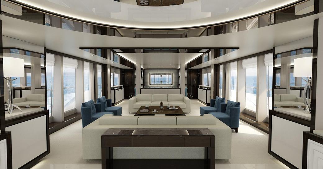 luxury interior onboard superyacht Sonishi