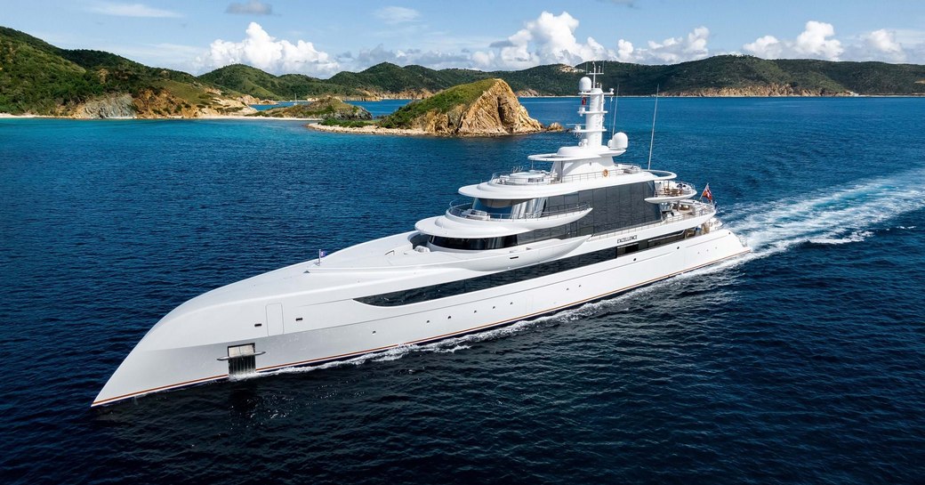 Charter yacht EXCELLENCE underway at sea