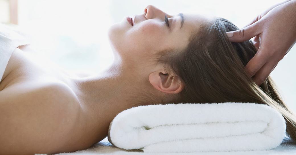 woman enjoying a massage 