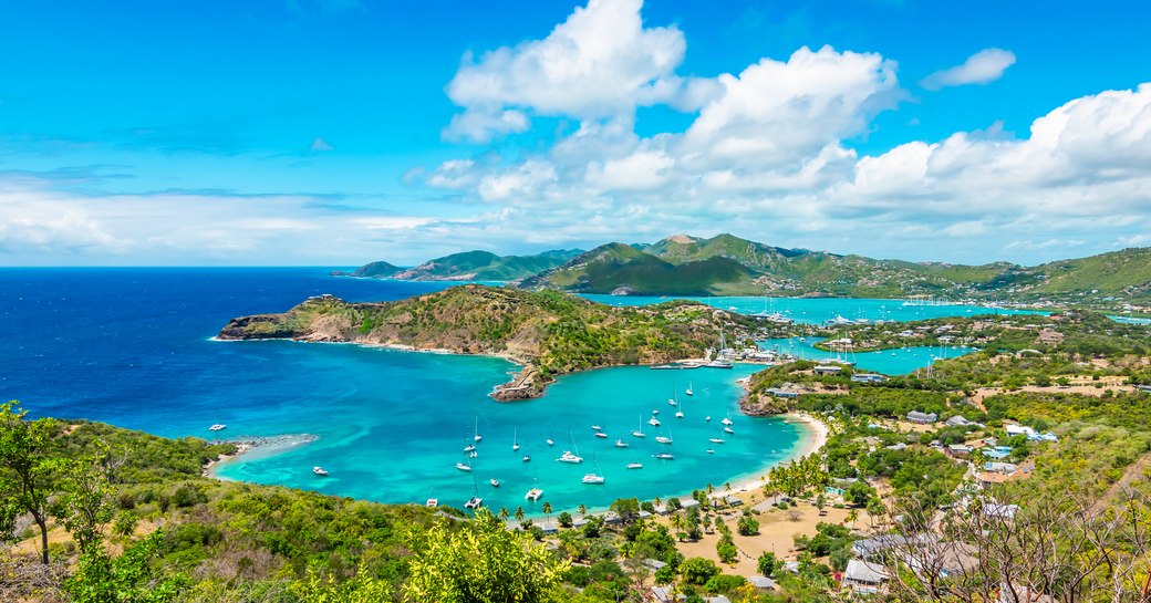 Aerial view of Antigua, Caribbean