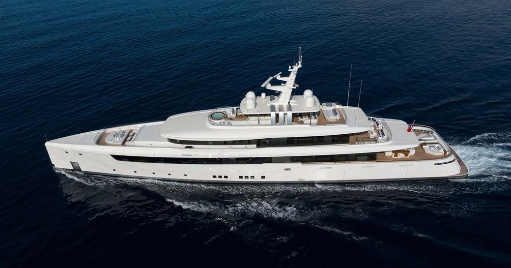 Super yacht charter ALCHEMY underway at sea