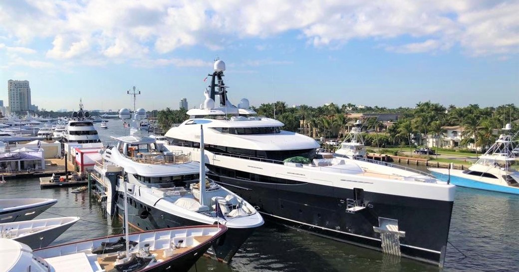 Superyacht ELANDESS at Fort Lauderdale Boat Show