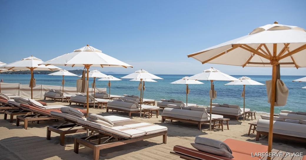 La Reserve a la Plage St Tropez beach loungers