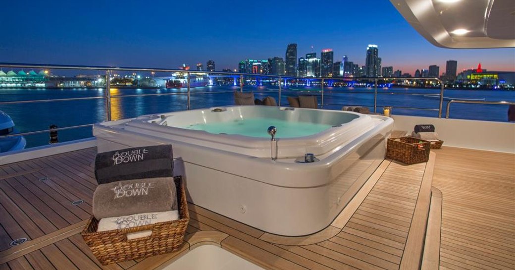 The Jacuzzi on board motor yacht 'Double Down'