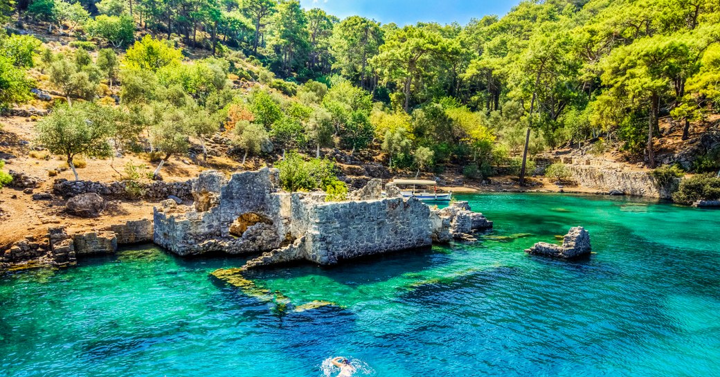 cleopatras sunken ruins in dalaman turkey