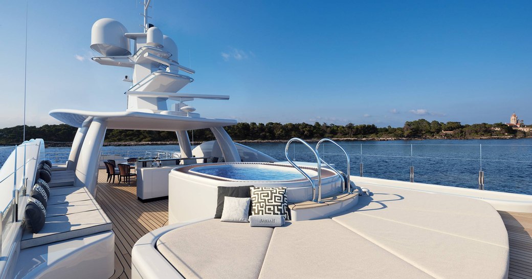 megayacht galene sundeck with jacuzzi pool